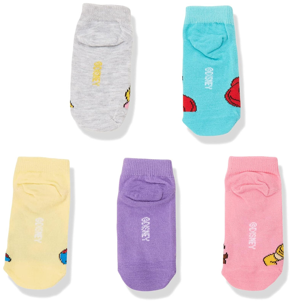 Disney Paquete de 5 calcetines cortos Princess Calcetín casual Niñas