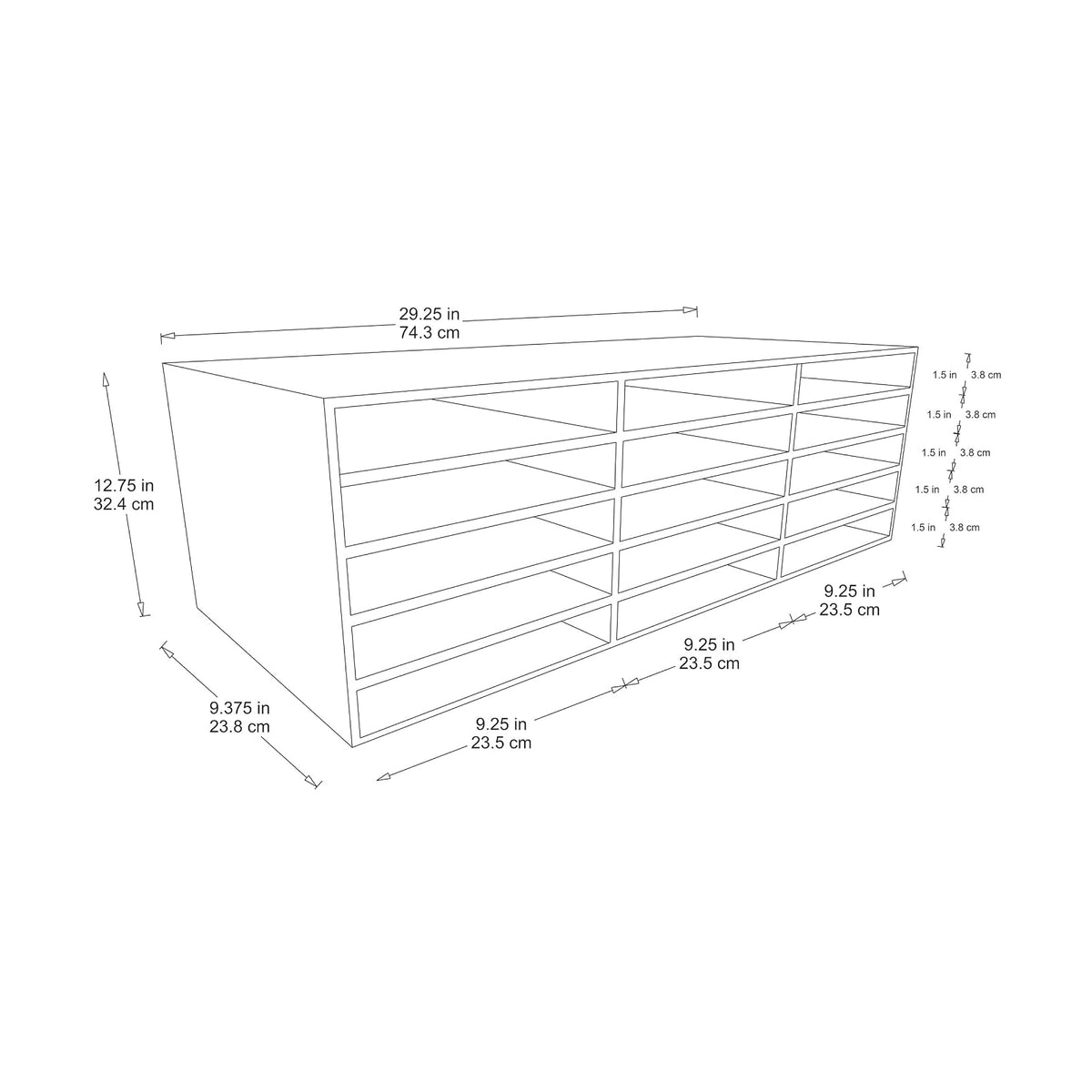 'Pacon aula Keepers – Construcción ranuras de almacenamiento de papel para 22,9 x 30,5 cm Papel, 15 (001310)