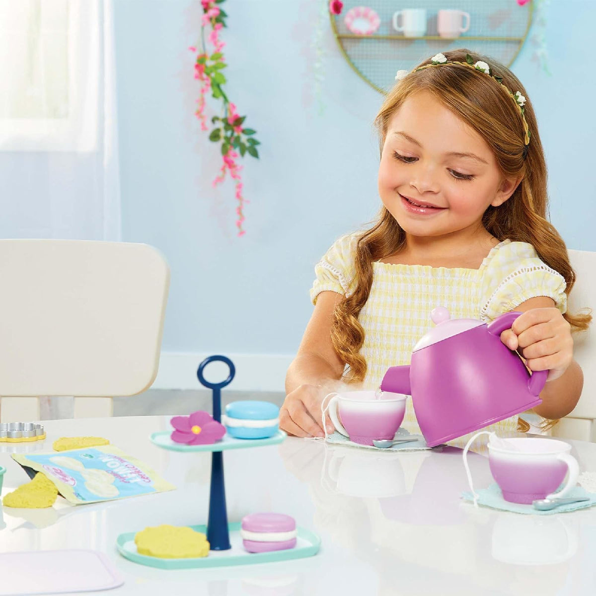 little tikes, Creative Chefs Kit Fiesta de Té, Juguetes de Cocina, Incluye Arena Make-It! Mix, 30 Acessorios, +3 Años