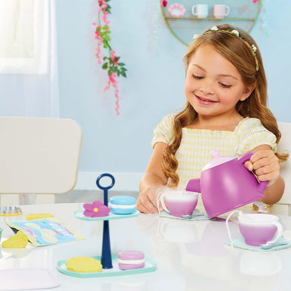 little tikes, Creative Chefs Kit Fiesta de Té, Juguetes de Cocina, Incluye Arena Make-It! Mix, 30 Acessorios, +3 Años