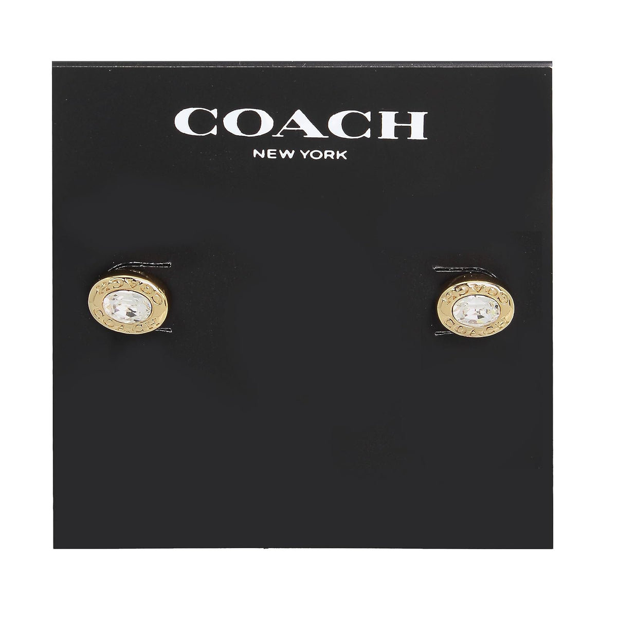 COACH - arete de tuerca con logotipo