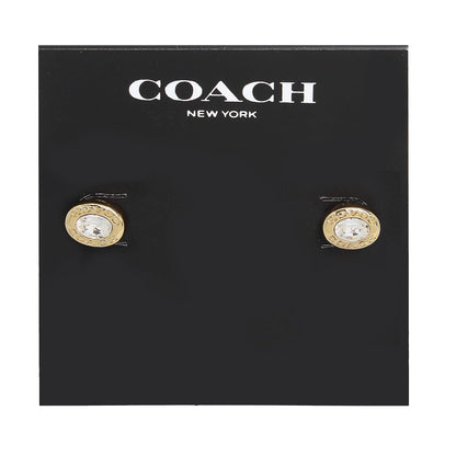 COACH - arete de tuerca con logotipo