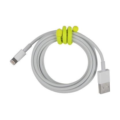 Nite Ize Original Gear Tie, tira retorcida de goma reutilizable, 6" - 2-Pack, Amarillo Neón