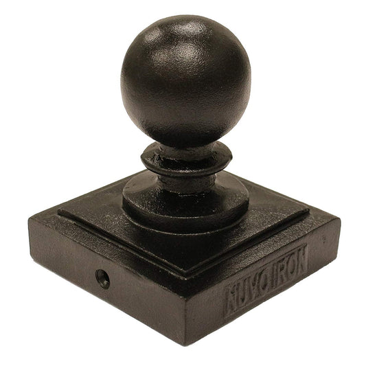 Nuvo Iron PCB03 x 3 1/2 "Tapa de poste de bola, negro