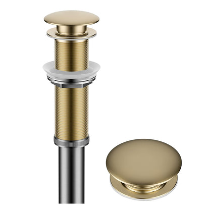 KRAUS - Conjunto de drenaje desplegable para fregadero de baño en oro cepillado, compatible con fregaderos y encimeras más gruesas, PU-L10BG - 27.30 cm - Oro cepillado
