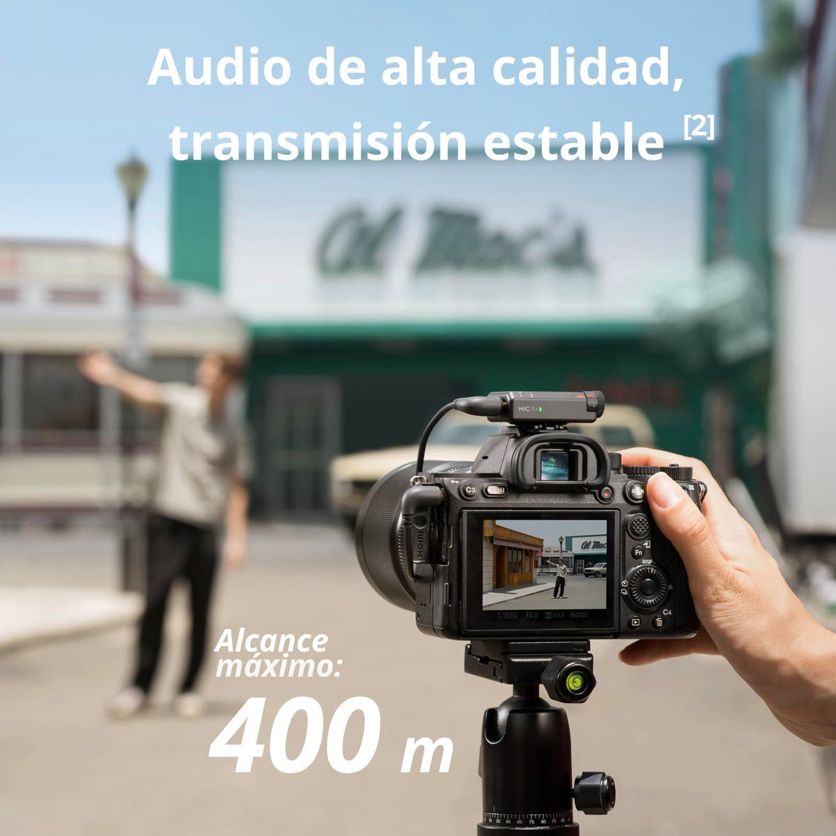 DJI Mic Mini (1 TX + 1 RX), micrófono inalámbrico, superligero, Audio de Alta Calidad, cancelación de Ruido, límite automático, para cámaras/iPhone/Android, Vlogs, Streaming, transmisión a 400 m