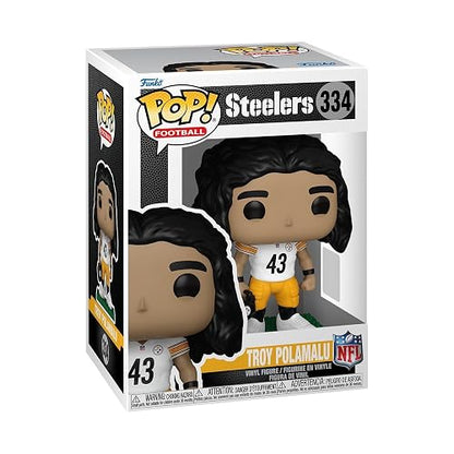 Funko Pop! NFL Legends: Troy Polamalu (Steelers) | Mercancía Oficial - Figura de Vinilo Coleccionable para Decoración - Regalo de Cumpleaños para Fans