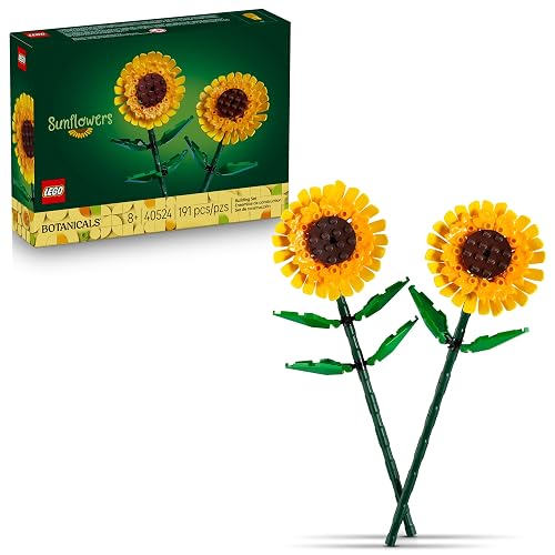 LEGO Girasoles - Juguetes de Construcción para Niñas y Niños, Años 8+ - Decoración para Escritorio, Recamara - 40524