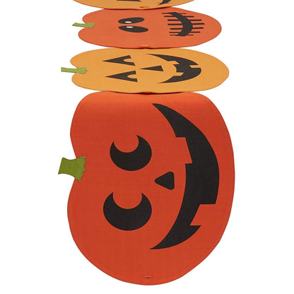 DII - Decoración de Mesa para Fiesta de Halloween, Tela de algodón Reutilizable y Lavable a máquina, Juego de Caminos de Mesa/manteles Individuales, Jack o Lantern, 4 Piezas