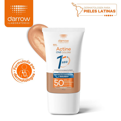 Darrow Actine One Colors Protector Solar Facial FPS50 Tono Medio, 40ml | 40ml