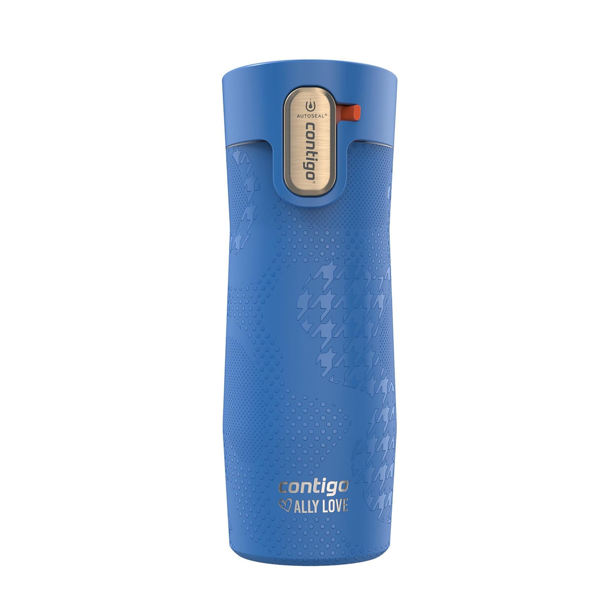Contigo x Ally Love - Taza de viaje de acero inoxidable aislada al aspiradora con tapa de cierre automático y fácil de limpiar, a prueba de derrames, mantiene las bebidas frías 24 horas y calientes