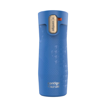 Contigo x Ally Love - Taza de viaje de acero inoxidable aislada al aspiradora con tapa de cierre automático y fácil de limpiar, a prueba de derrames, mantiene las bebidas frías 24 horas y calientes