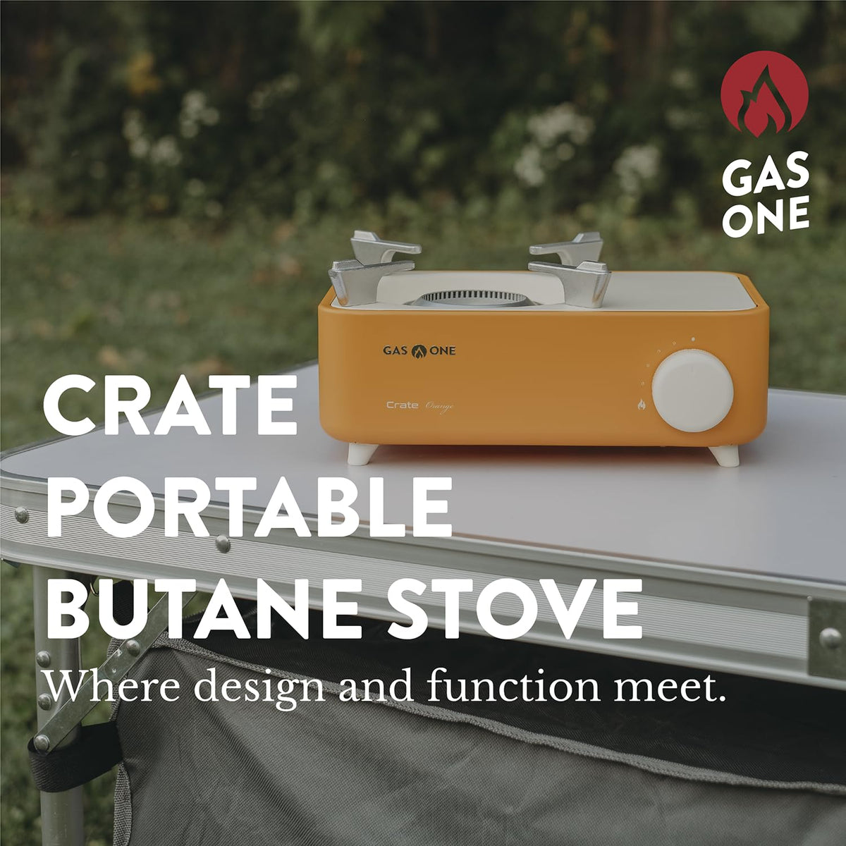 Gas One - Estufa de combustible butano - Serie de cajas - Mini estufa para camping, senderismo, estufa de gas portátil con llama en espiral, distribución uniforme del calor, moderna y fácil de usar