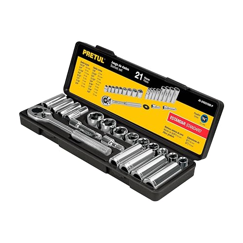 Pretul JD-3/8X21SAE-P, Juego de autoclé de 21 piezas, std, 3/8"