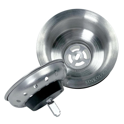 SinkSense - Colador de cesta de 3.5 pulgadas con cesta estilo poste, acero inoxidable