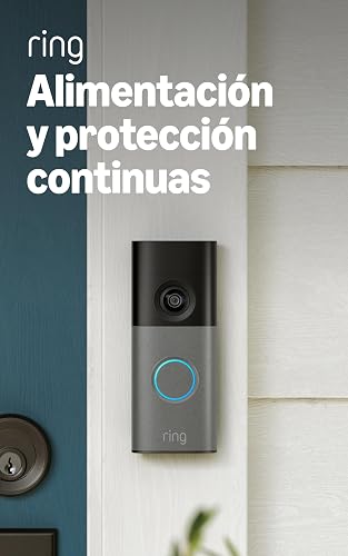 Videotimbre cableado Ring (último modelo): Retinal 2K con video gran angular, zoom mejorado de hasta 6x y audio bidireccional (gris moteado)
