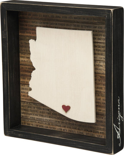 Primitives by Kathy 28226 Arizona Wanderlust Box Sign, 9.75" x 10.5"