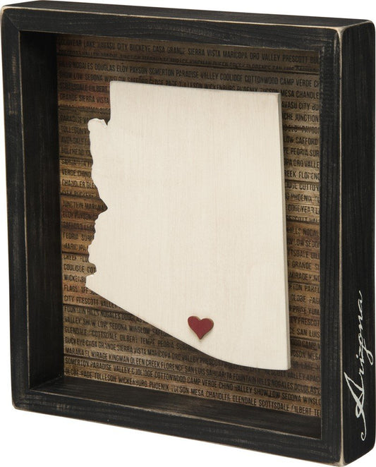 Primitives by Kathy 28226 Arizona Wanderlust Box Sign, 9.75" x 10.5"