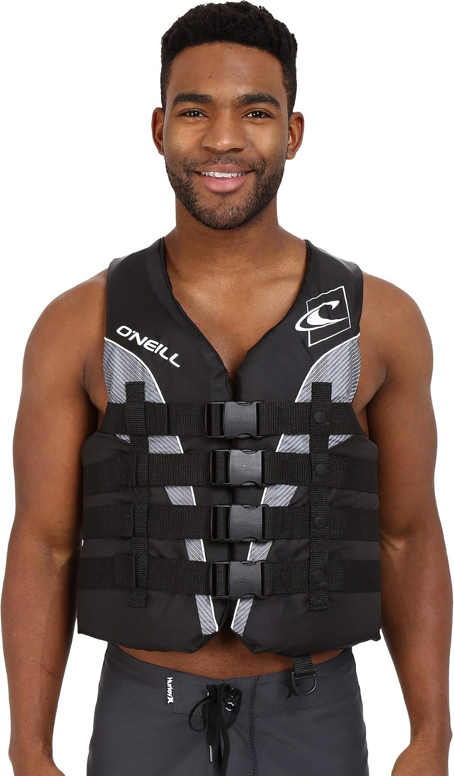 O'Neill Superlite USCG Chaleco Salvavidas para Hombre - Black - Black - Smoke:White - G - O'Neill Men's Superlite USCG Life Vest