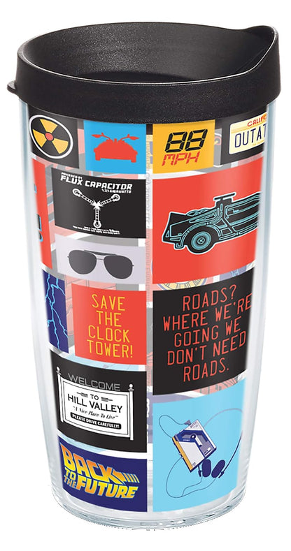 Tervis Back to the Future Vaso Aislado de Tritan - 16 oz - Clásico