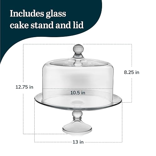 Libbey Domo Pastelero Selene de vidrio 2 piezas
