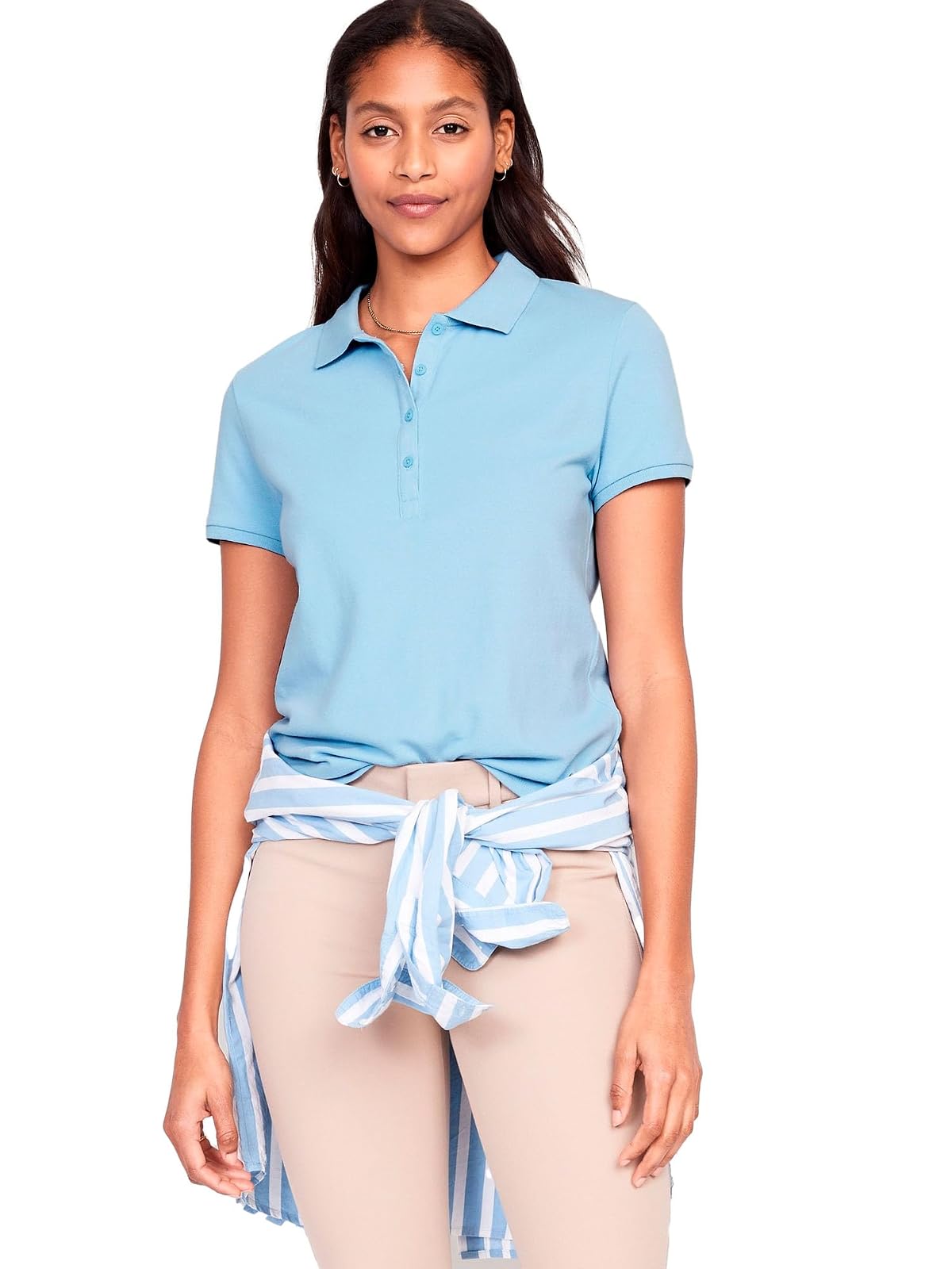 OLD NAVY Playera Mujer, Azul, Chico