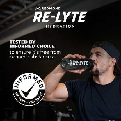 REDMOND RE-LYTE, Electrolitos Naturales con Real-Salt, Hidratación Clean sin Calorías ni Azúcares, 60 Porciones, Sabor Strawberry Lemonade