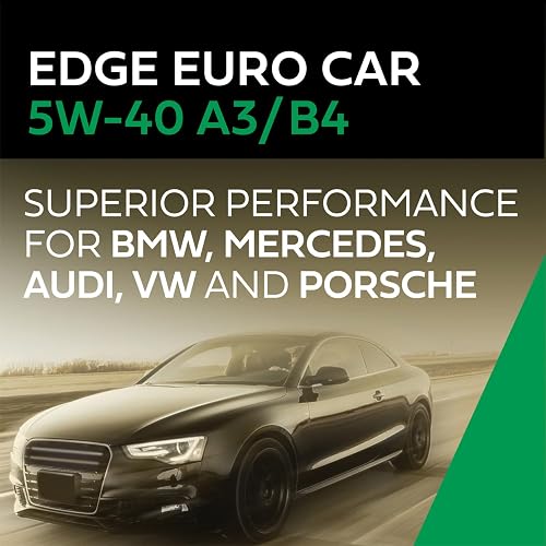 Castrol - Aceite de motor avanzado completamente sintético Edge 5W-40 A3/B4, jarra de 5 cuartos