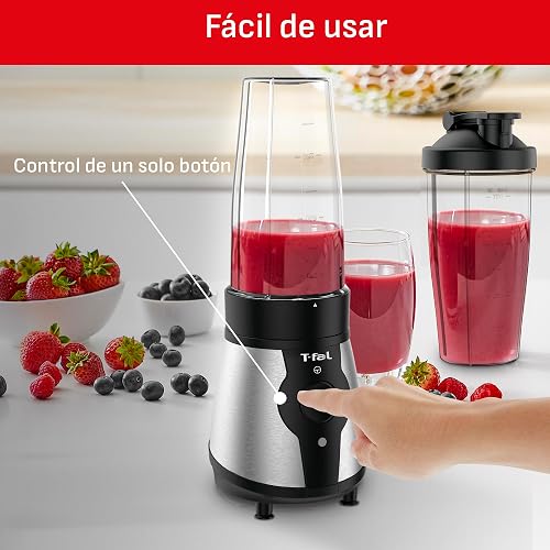 T-FAL Mini Procesador de alimentos/Licuadora Actimix | Resultados saludables y nutritivos gracias a sus múltiples usos, simplificado a un botón, capacidad de 750ml. BL1BKDMX