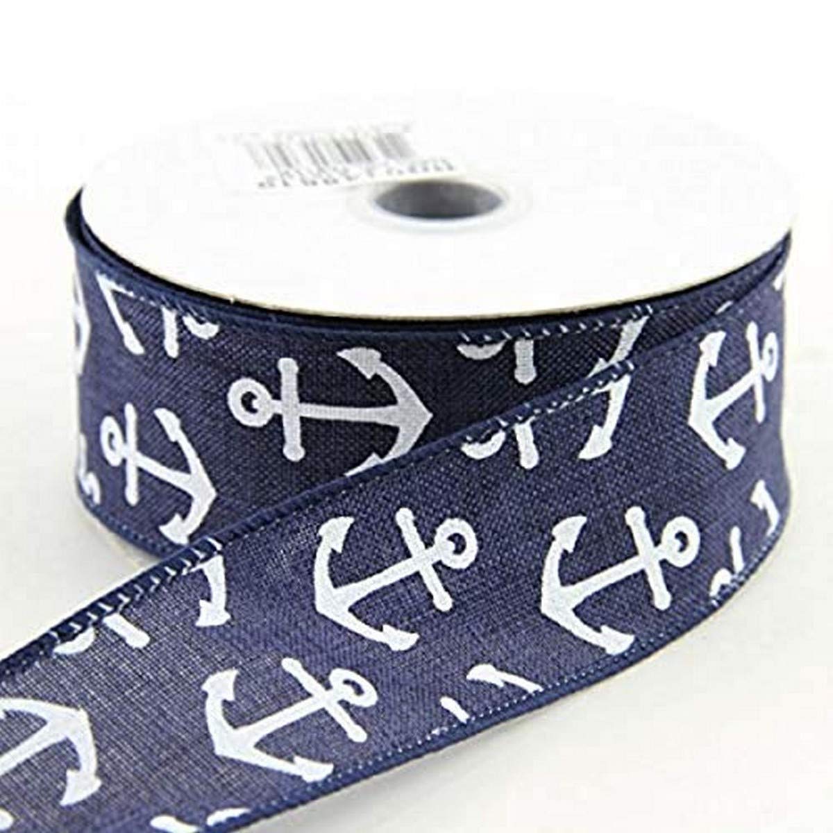 Cinta de anclaje con cable, azul y marfil, 1.5 pulgadas x 10 yardas, barco, náutico, océano, RG0148819
