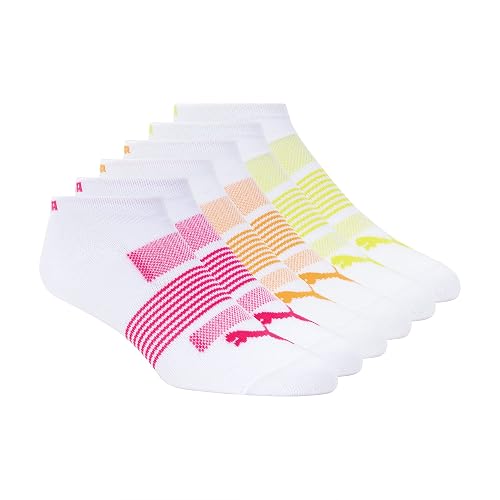 PUMA - Paquete de 6 calcetines de corte bajo para mujer