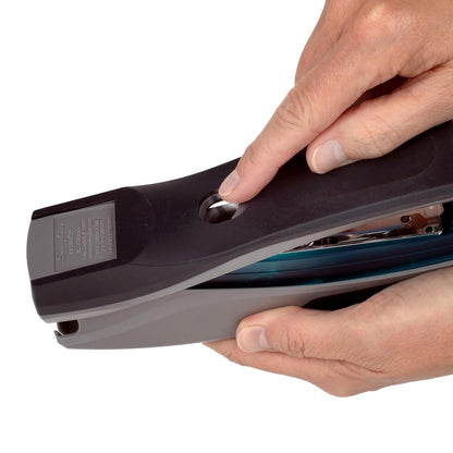 Swingline - Engrapadora Optima 25, 25 hojas de capacidad, esfuerzo reducido, tamaño completo y compacto, Azul/Gris, Paquete de 1
