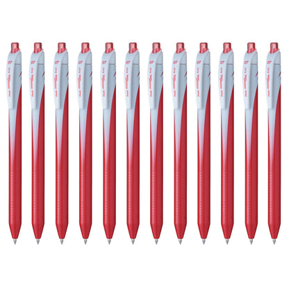 Pentel EnerGel Bolígrafo Retráctil Punto 0.7mm, Caja 12 Piezas - Tinta Roja
