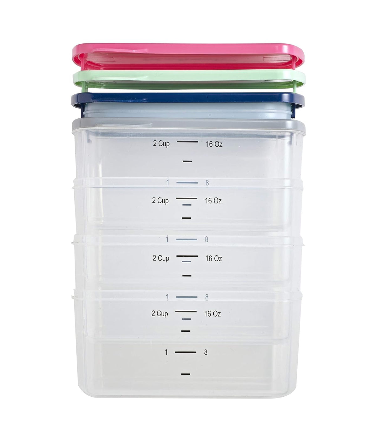 Fit & Fresh 225HL Juego de recipientes de control de porciones de taza, 2, verde
