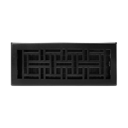 Decor Grates AJH412-BLK - Registro oriental de piso, color negro