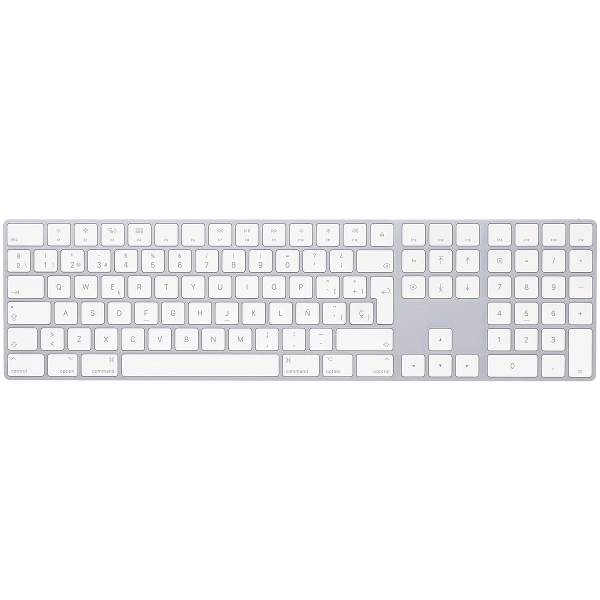 Teclado Magic Keyboard de Apple con Teclado numérico: Recargable, con conexión Bluetooth y Compatible con el Mac, iPad y iPhone; Español, Color Plata - 2025