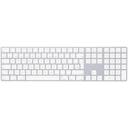 Teclado Magic Keyboard de Apple con Teclado numérico: Recargable, con conexión Bluetooth y Compatible con el Mac, iPad y iPhone; Español, Color Plata - 2025