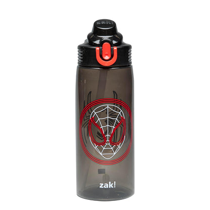 Zak Designs Botella de Agua con Popote, 25 oz, Varios Diseños - 25 Ounces - Spider-Man (Miles Morales)