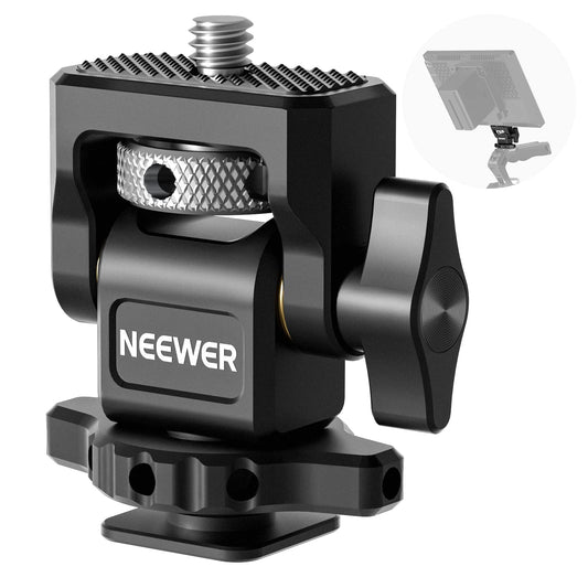 NEEWER Soporte para Monitor de Campo de 5" y 7" con Montura de Zapata fría 1/4",Giro de 360° Amortiguación de inclinación de 180° ajustable, Compatible con Atomos Ninja V Mango de Jaula SmallRig,MA002