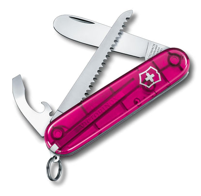 Victorinox Navaja para Niños, Color Rosa Transparente, 9 Usos