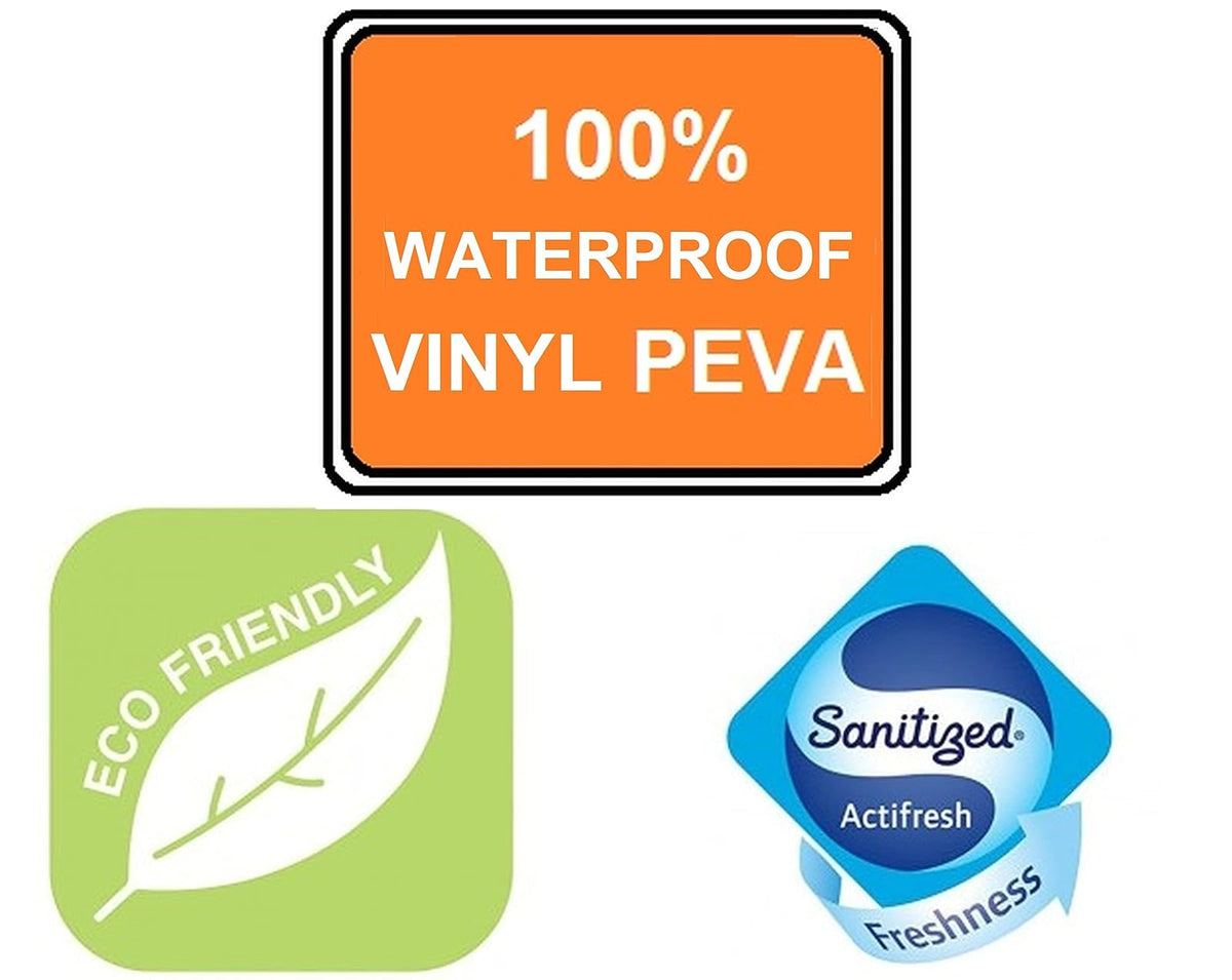 Elegant Comfort - Cortina de Ducha Transparente Resistente al Agua, de 72 x 72 Pulgadas de Largo, Forro de Ducha para baño con 3 imanes Inferiores y Ojales a Prueba de óxido