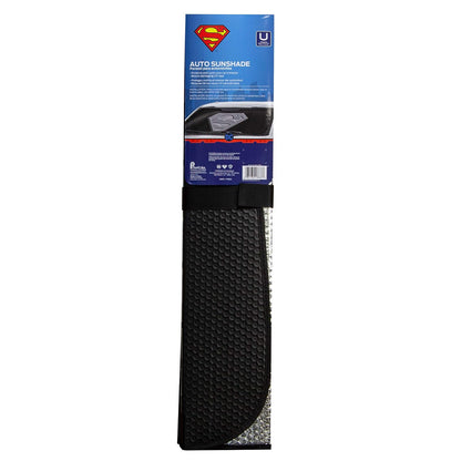 Plasticolor 003883R01 Superman DC Comics Logo Negro Acabado Mate Parasol Parabrisas Delantero Camión o SUV
