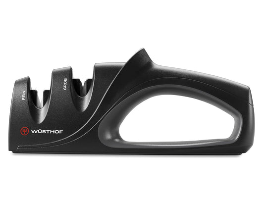 WÜSTHOF Afilador de Cuchillos de Mano 2 Etapas, Afilador Manual Profesional, Sistema de Afilado y Pulido, Ideal para Cuchillos de Cocina