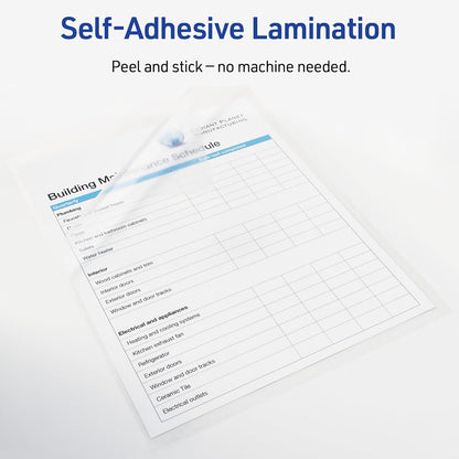 Avery Self-Adhesive Laminating Sheets, 9 x 12 Inches, Box of 50 (73601)
