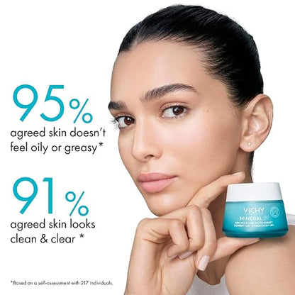 Vichy Minéral 89 Aqua Gel Matificante Dermatológico Piel Grasa 50ml | Matificante e Hidratante 48h, con Ácido Hialurónico y Niacinamida, Combate Imperfecciones, Control de Brillo