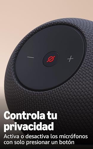 Echo Dot Max (modelo más reciente): bocina Alexa con sonido expansivo y graves casi 3 veces más potentes, ideal para salas y espacios medianos, grafito, con el Acceso Anticipado de Alexa+