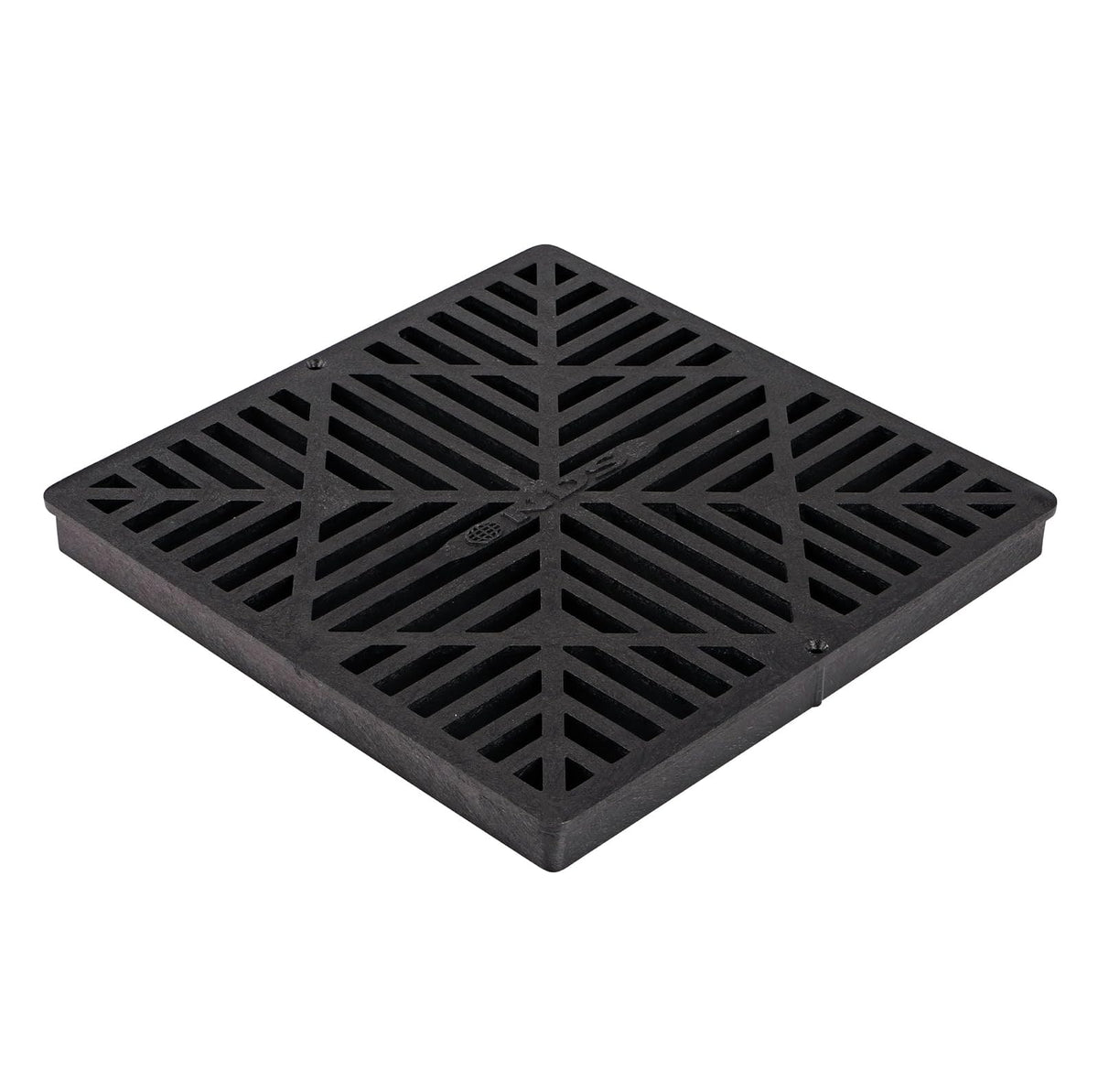 NDS 1211G* Rejilla de Drenaje Cuadrada para Lavabo de Captura, diseño de Diamante, se Adapta a Drenaje de Lavabo de 12 Pulgadas, elevadores y Adaptador de Perfil bajo, 12 Pulgadas, plástico, Negro