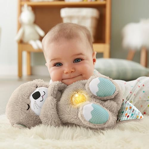 Fisher-Price Peluche Nutria Hora de Dormir con Sonido Movimiento y Luz para Recién Nacidos