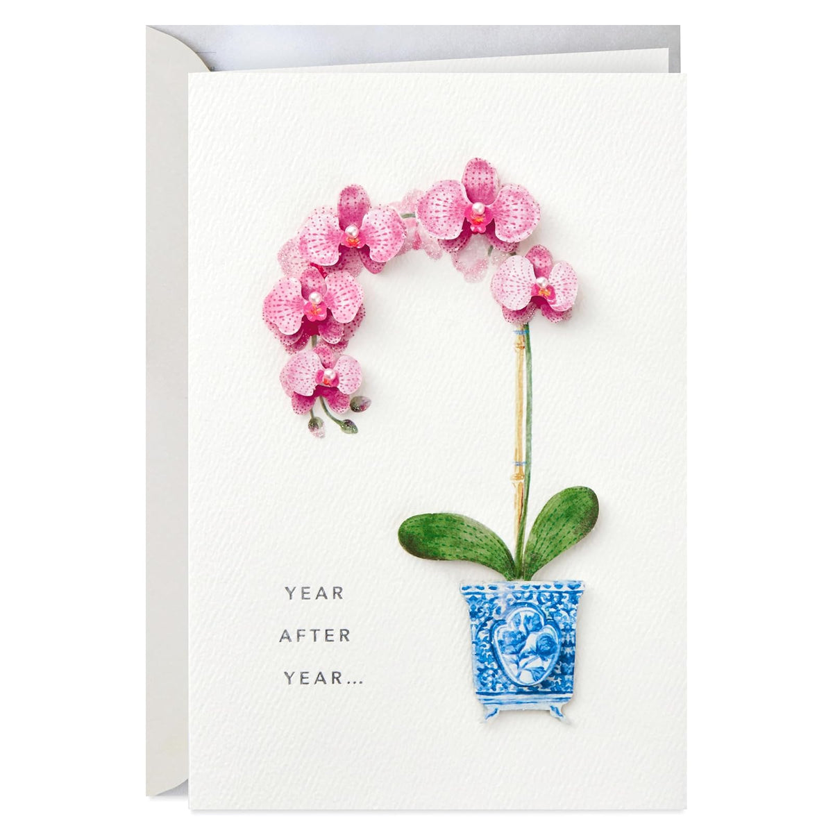 Tarjeta de Cumpleaños Hallmark con Sobre - Orquídea