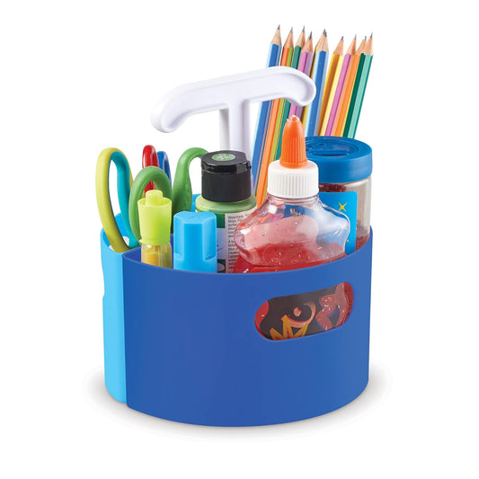 Learning Resources Create-a-Space - Mini Centro de Almacenamiento, Color Azul, para Manualidades, Espacio para Hacer Espacio, Organizador de Profesores, Accesorios para el hogar, Juego de 4 Piezas